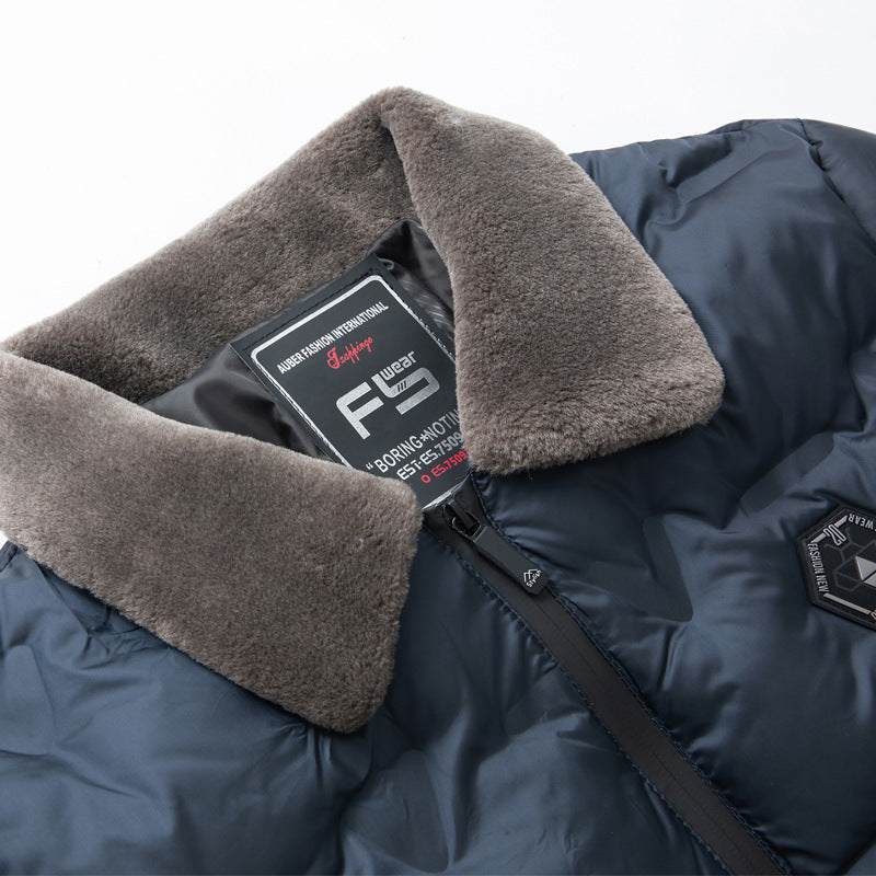 Herren nan gesteppte Thermojacke mit Kunstfellkragen winddicht wasserabweisend und mehreren Reißverschlusstaschen Echo Archiv