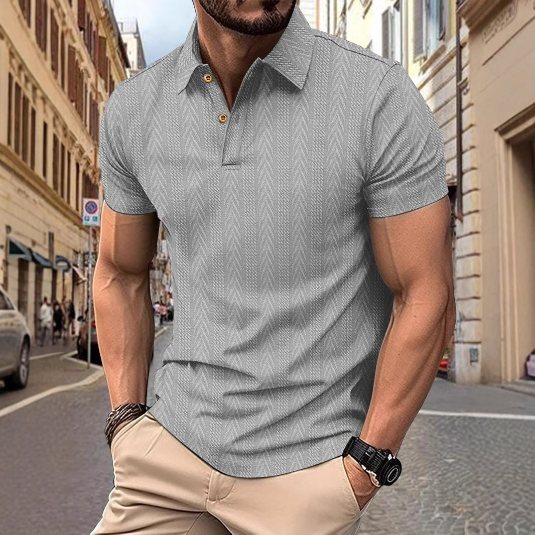 Herren Polo-Shirt mit strukturierter Oberfläche Echoarchiv
