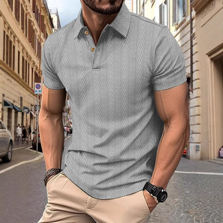 Herren Polo-Shirt mit strukturierter Oberfläche Echoarchiv
