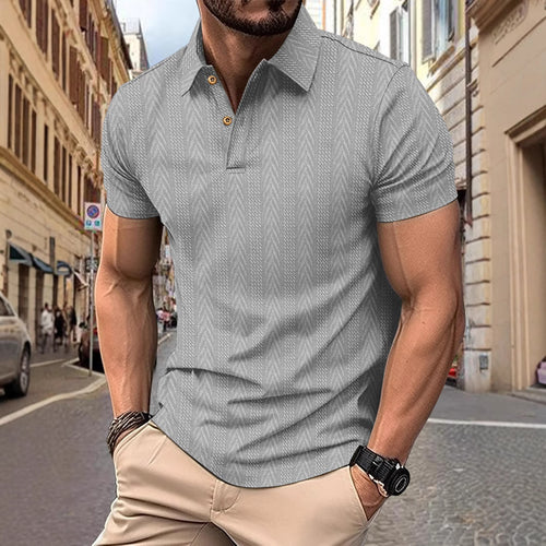 Herren Polo-Shirt mit strukturierter Oberfläche Echoarchiv