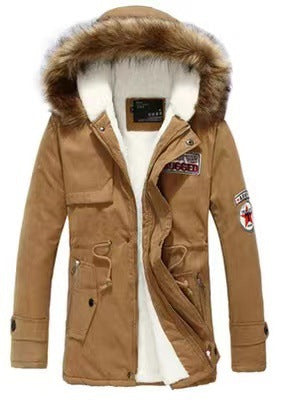 Herren stylische Winterjacke mit abnehmbarer Kapuze Echoarchiv