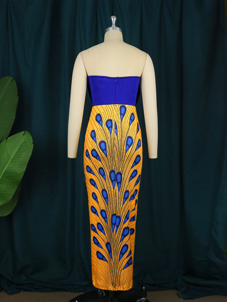 Damen figurbetontes Kleid mit extravaganten Muster Echo Archiv