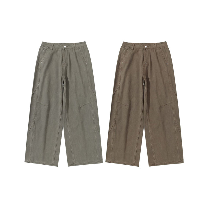 Damen Hochtaillierte Utility-Culotte-Hose mit weitem Bein und aufgesetzten Taschen Echoarchiv