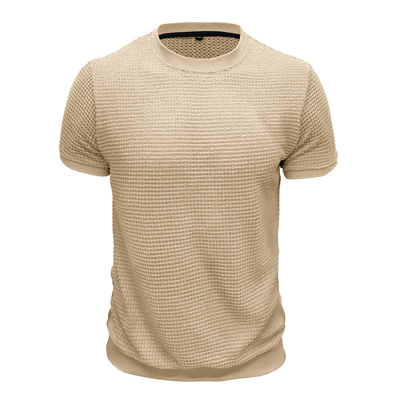 Herren Rundhalsshirt aus strukturiertem Material mit atmungsaktiven Eigenschaften Echoarchiv