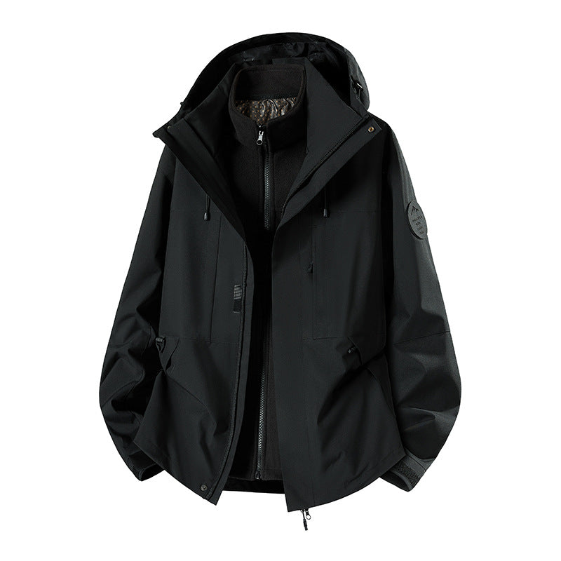 Herren Wetterfeste technische Softshell‑Trekkingjacke mit Kapuze und isolierendem Inneneinsatz Echo Archiv