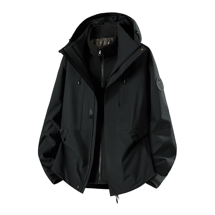Herren Wetterfeste technische Softshell‑Trekkingjacke mit Kapuze und isolierendem Inneneinsatz Echo Archiv