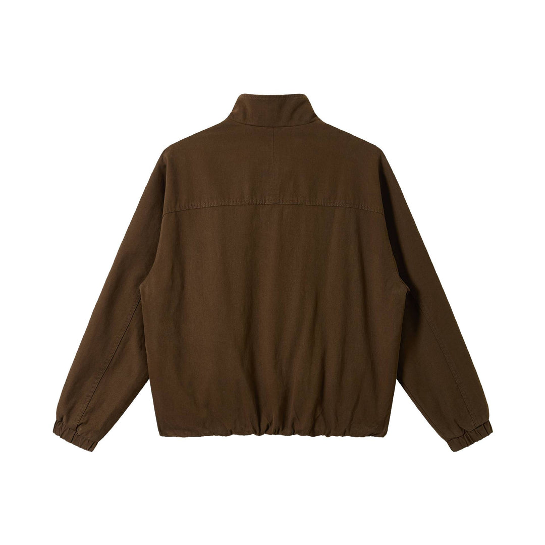Herren Boxy-Canvas-Fieldblouson mit hohem Stehkragen und elastischem Saum Echoarchiv