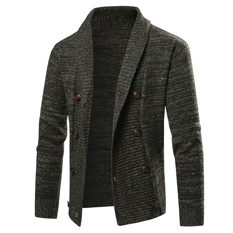 Herren nan Strickjacke mit Schalkragen und doppelter Knopfleiste Echo Archiv