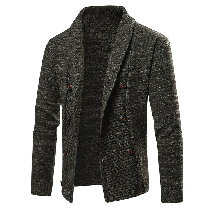 Herren nan Strickjacke mit Schalkragen und doppelter Knopfleiste Echo Archiv