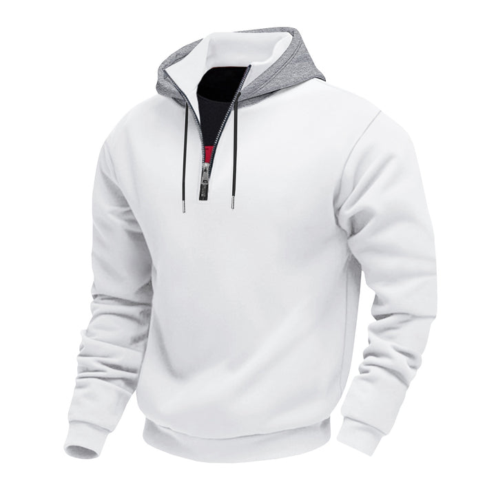 Herren sportliches Kapuzensweatshirt mit halbem Reißverschluss und atmungsaktiver Technologie Echoarchiv