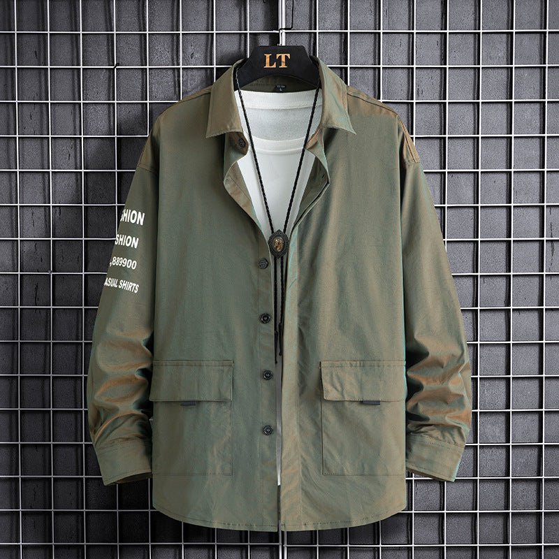 Herren modisches Utility-Overshirt mit praktischen Taschen Echoarchiv