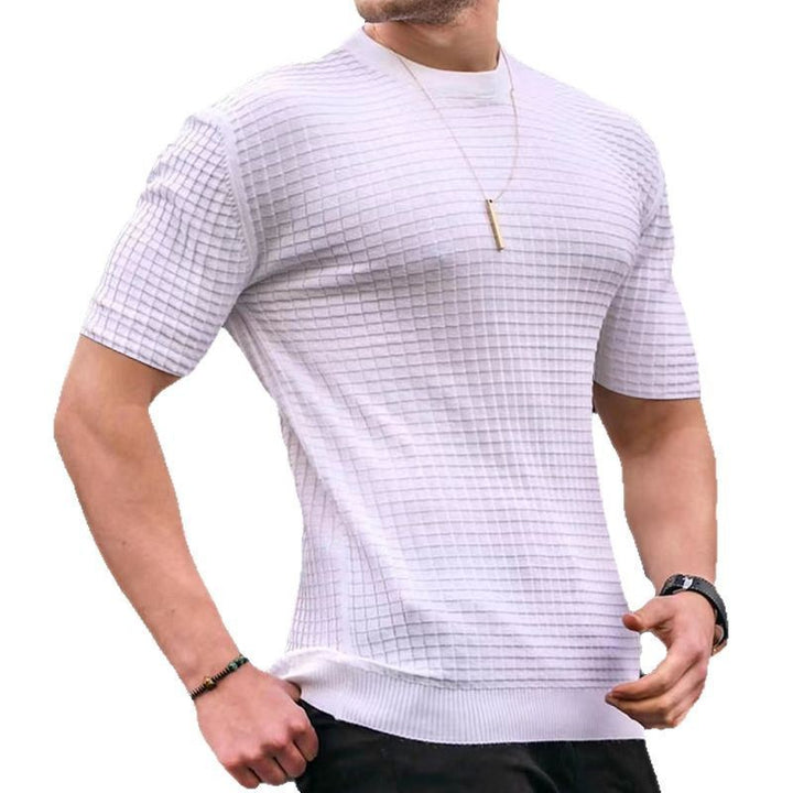 Herren Sportliches Kurzarmshirt mit strukturiertem Design Echoarchiv