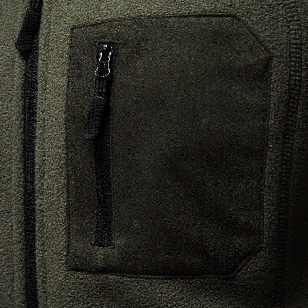 Herren Outdoor-Fleecejacke mit Stehkragen und Reißverschluss-Brusttasche Echoarchiv