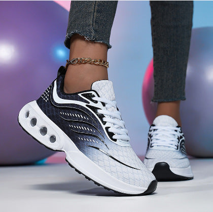 Damen nan sportive Strick-Laufschuhe mit belüfteter Luftkammersohle und ergonomischer Abrollsohle Echo Archiv
