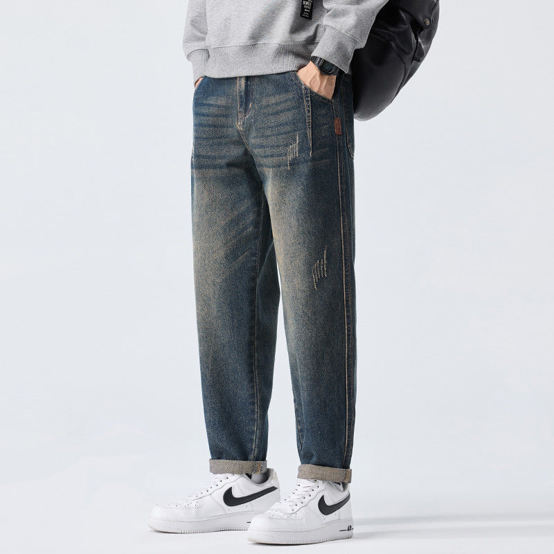 Herren Trendige Zerrissene Jeans Echoarchiv