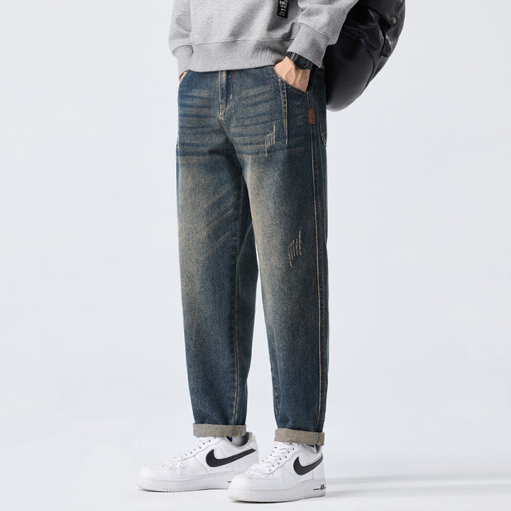 Herren Trendige Zerrissene Jeans Echoarchiv