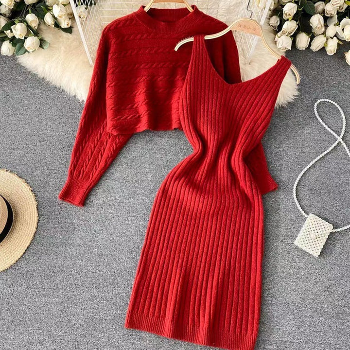 Damen Strickkleid- und Pullover-Set Echo Archiv