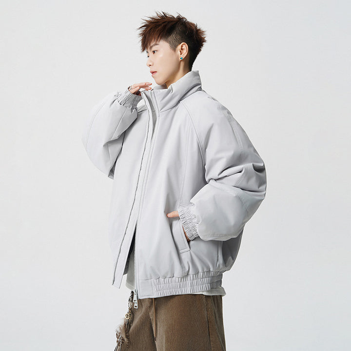 Herren Oversized Windjacke mit Stehkragen und elastischen Bündchen Echoarchiv
