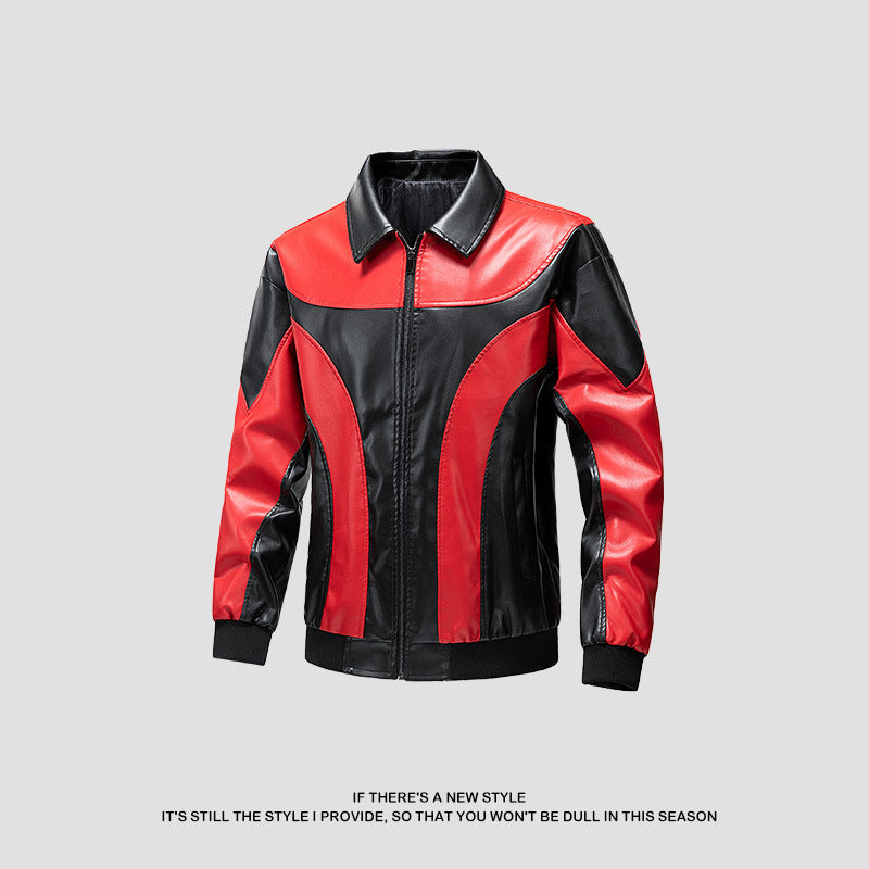Herren Sportliche Kunstlederjacke Echo Archiv