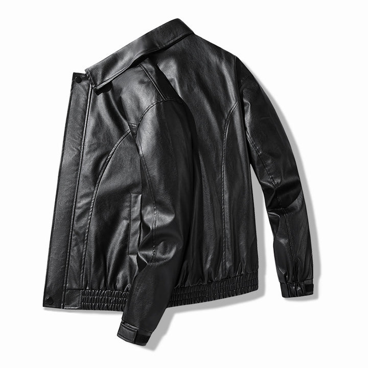 Herren elegante oversized Kunstlederjacke Echoarchiv