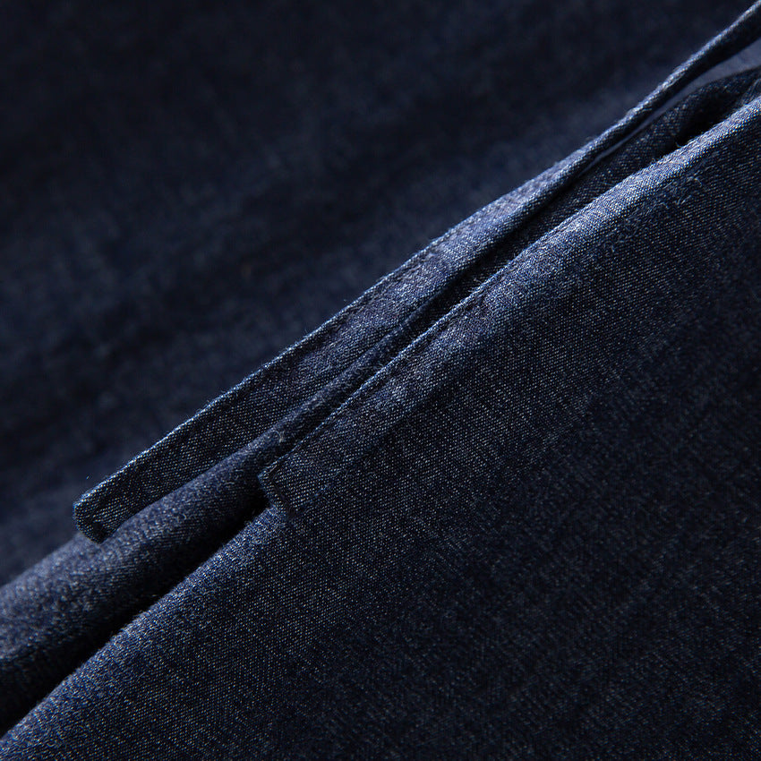Damen Weite Jeanshose mit elastischem Bund und Tunnelzug Echoarchiv