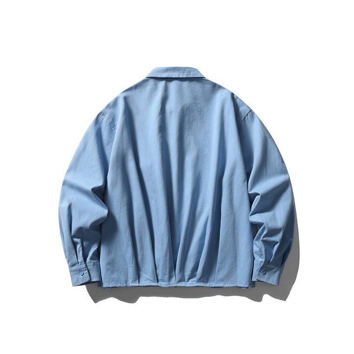 Unisex Leichte Oversize-Blousonjacke mit halbem Reißverschluss und Kentkragen Echoarchiv