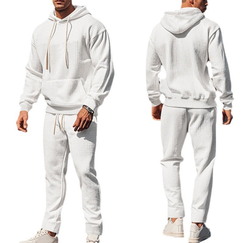Herren lässiger Kapuzenpullover mit strukturiertem Design und praktischen Taschen Echoarchiv