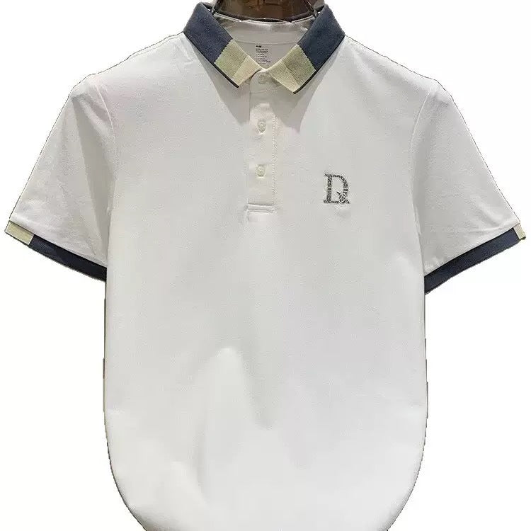 Herren Poloshirt mit Kontrastkragen und feiner Struktur Echoarchiv