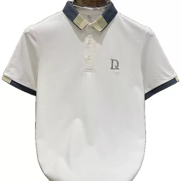 Herren Poloshirt mit Kontrastkragen und feiner Struktur Echoarchiv