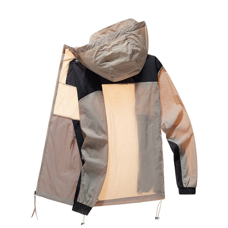 Herren winddichte Funktionsjacke mit verstellbarem Kapuzenkragen Echoarchiv