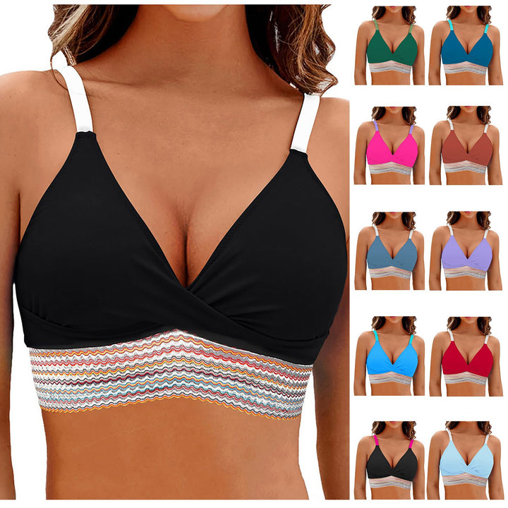 Damen Wickel-Bikini-Oberteil mit modischem Muster Echo Archiv