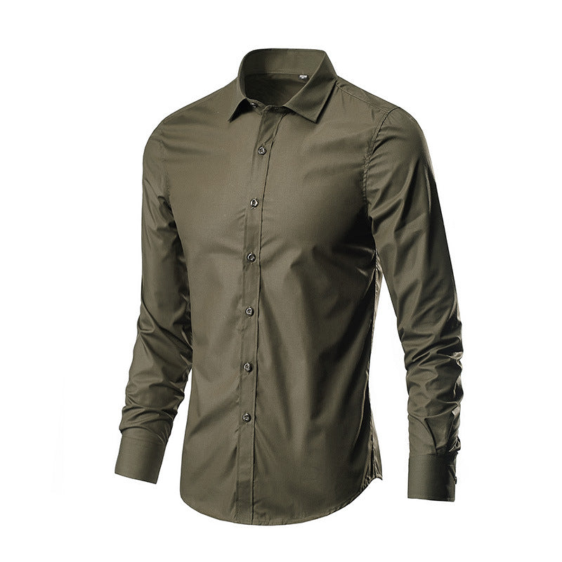 Herren nan Slim-Fit Businesshemd aus Stretch-Baumwollmix mit Kentkragen Echo Archiv