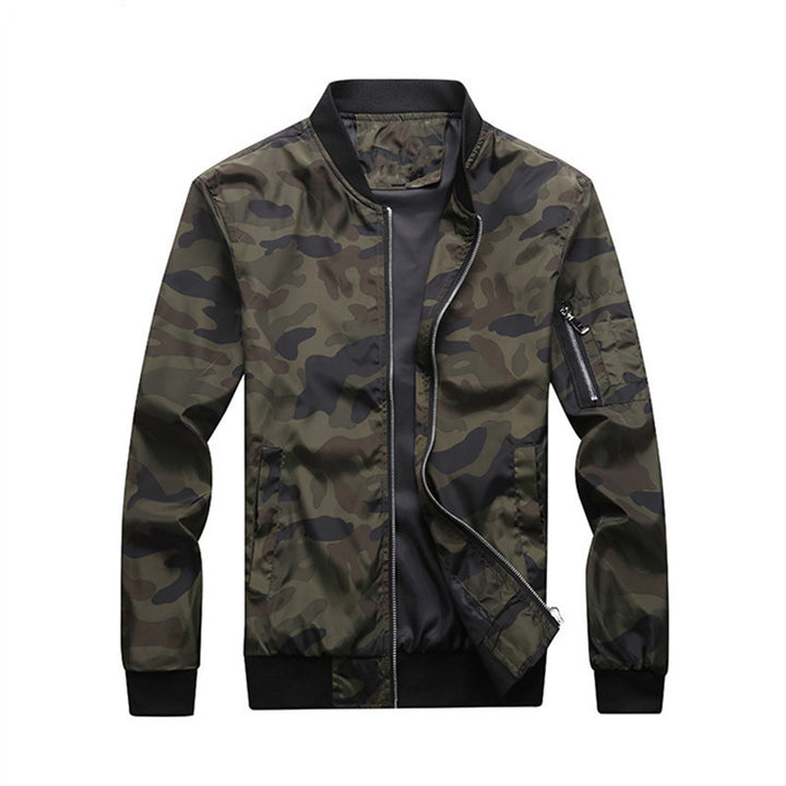 Herren Urbanes Camouflage‑Bomberblouson mit winddichter Nylon‑Schale und Ärmeltasche Echo Archiv