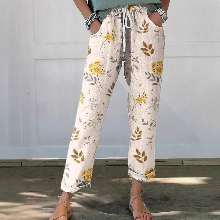 Damen Blütenbedruckte Chinohose Echo Archiv
