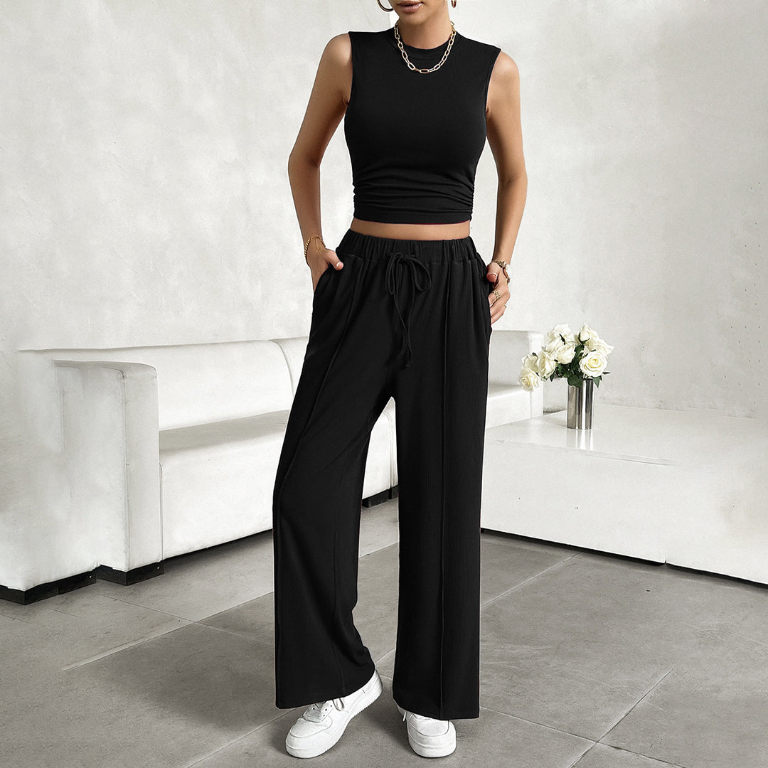 Damen Freizeit-Set mit tailliertem Top und weitem Hose Echo Archiv