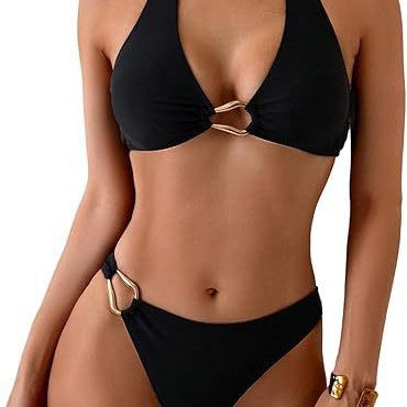 Damen Triangel-Bikini mit raffiniertem Ringdetail Echo Archiv