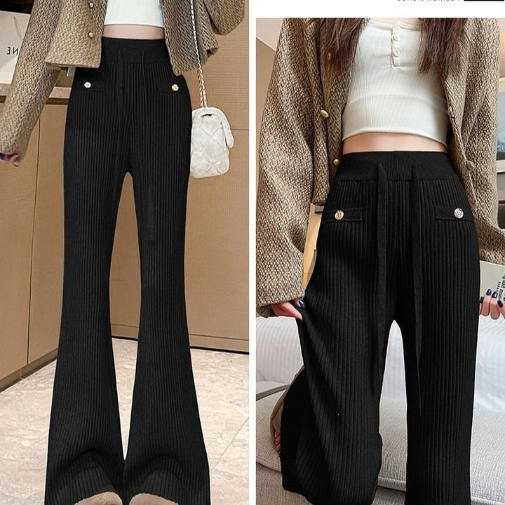 Damen Fließende Rippstrick-Hose Echo Archiv