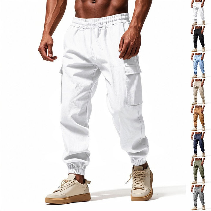 Herren Cargo-Jogginghose mit seitlichen Reißverschlusstaschen und elastischem Bund Echoarchiv