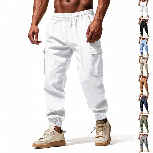 Herren Cargo-Jogginghose mit seitlichen Reißverschlusstaschen und elastischem Bund Echoarchiv