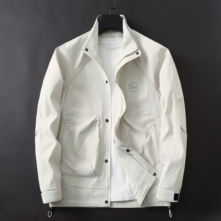 Herren Leichte technische Übergangsjacke mit Stehkragen, Reißverschluss und Multifunktionstaschen Echo Archiv