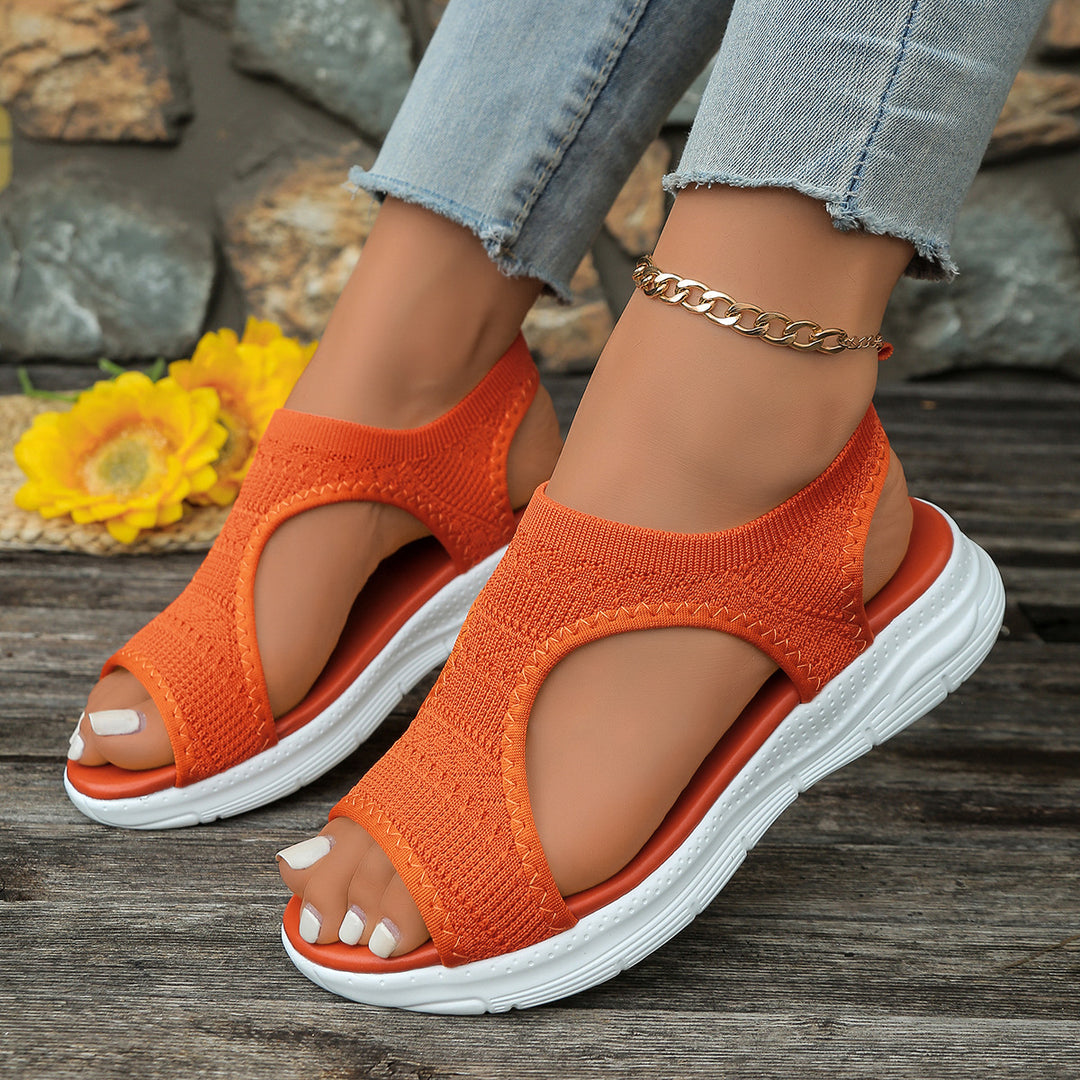 Damen Sportliche Strick-Sandalen mit atmungsaktivem Obermaterial und dämpfender Laufsohle – Sorelia