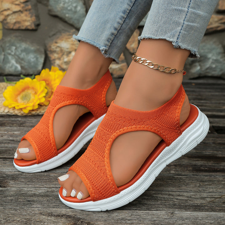 Damen Sportliche Strick-Sandalen mit atmungsaktivem Obermaterial und dämpfender Laufsohle – Sorelia