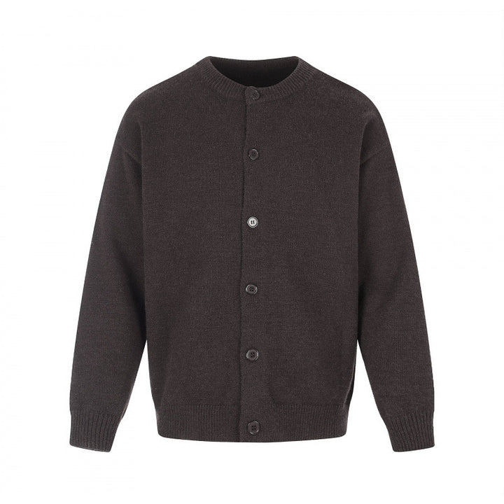 Unisex Boxy-Strickcardigan mit Rundhalsausschnitt und durchgehender Knopfleiste Echo Archiv