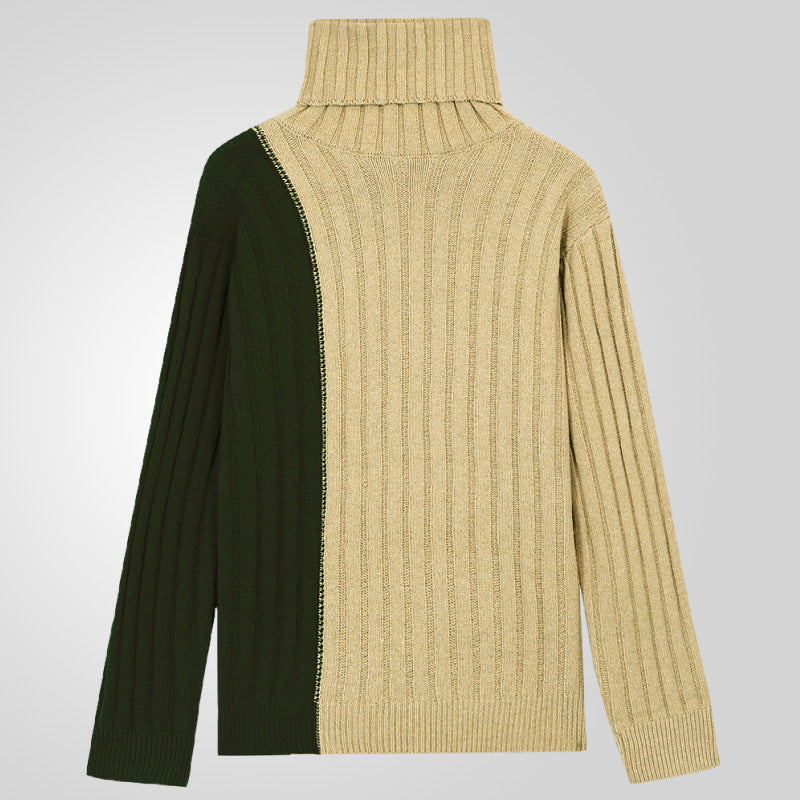 Herren Rollkragenpullover mit strukturiertem Rippdesign Echoarchiv