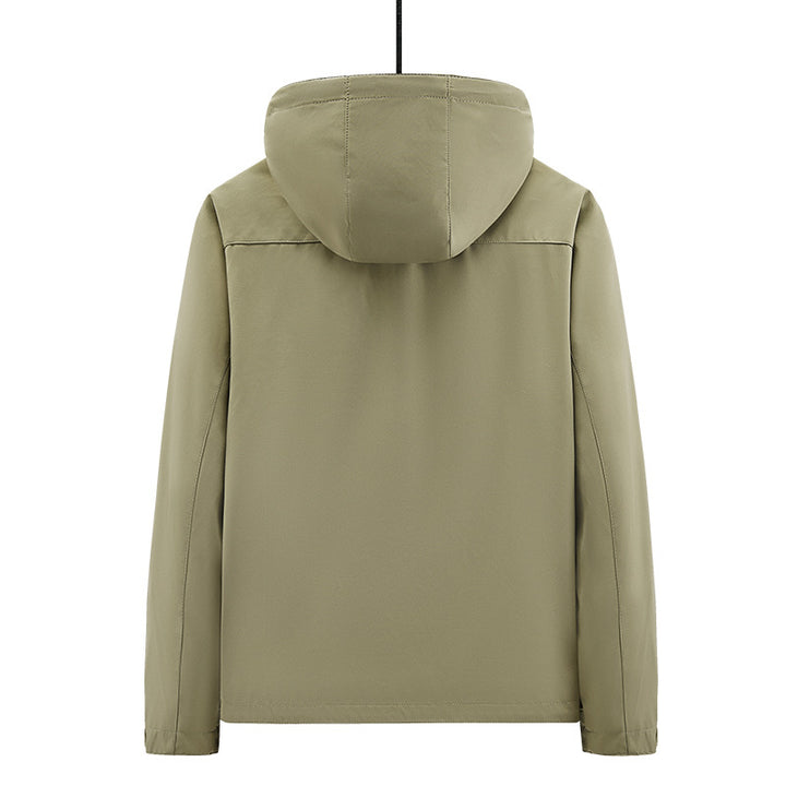 Herren Outdoor-Jacke mit multifunktionalen Taschen und verstellbarem Kapuzenkragen Echoarchiv