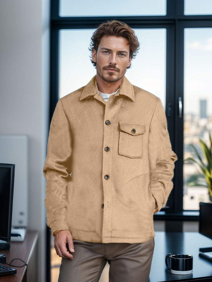 Herren elegante Wolljacke mit praktischen Taschen Echoarchiv