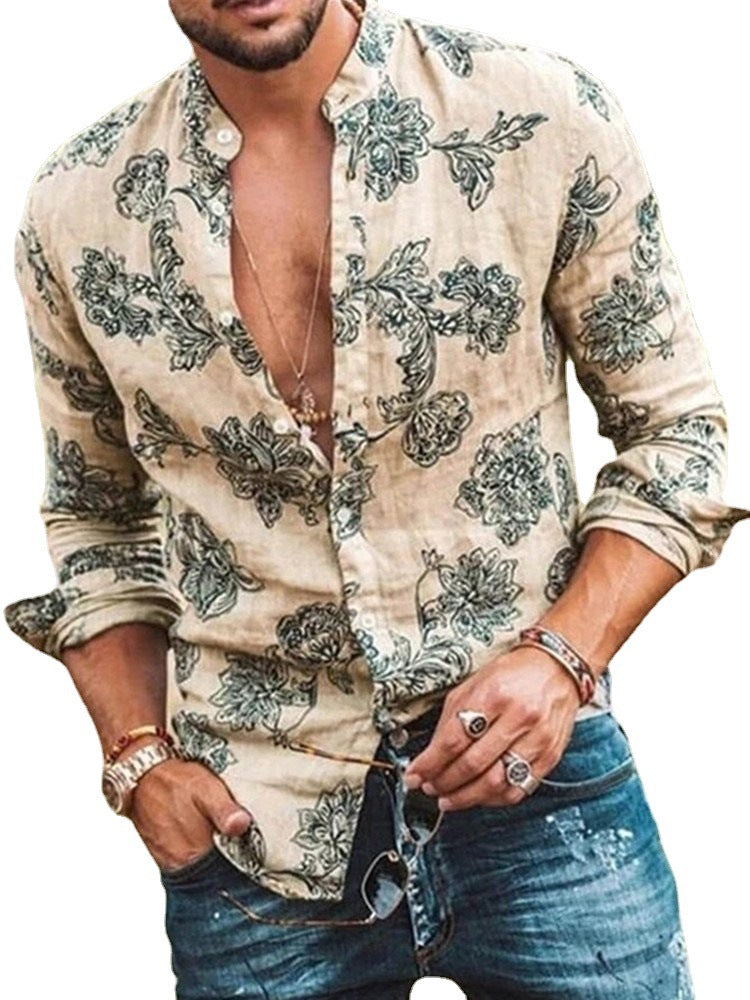 Herren elegante Baumwollhemd Echoarchiv