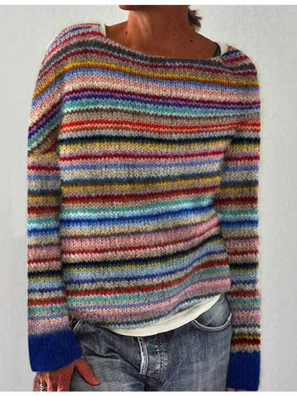 Damen nan Norwegerpullover aus Wollmix mit Rundhalsausschnitt und traditionellem Fair-Isle-Yoke Echo Archiv