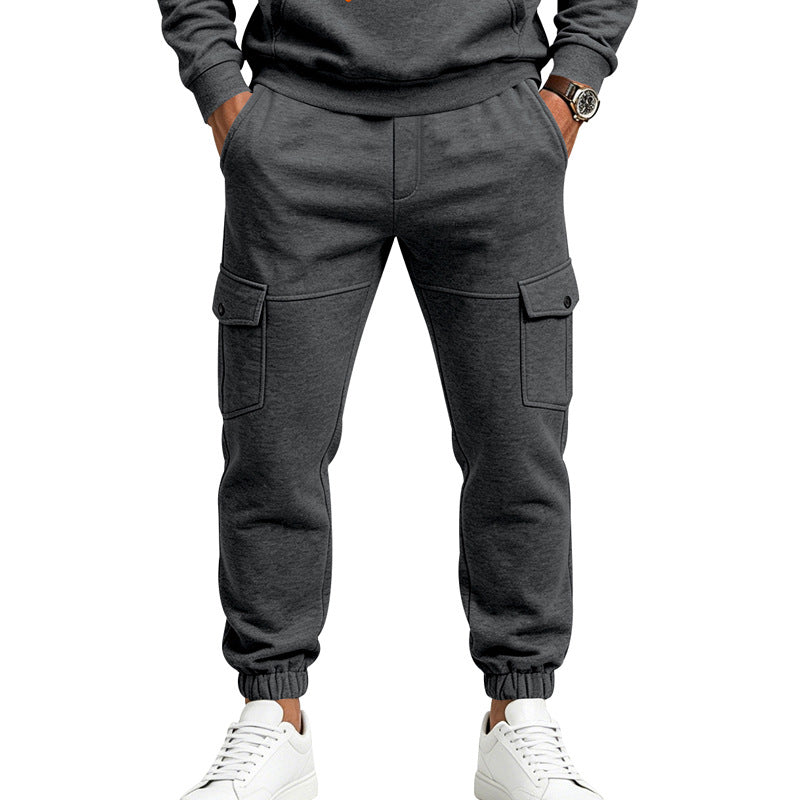 Herren Cargo-Jogginghose mit aufgesetzten Klappentaschen und elastischem Bündchen Echoarchiv