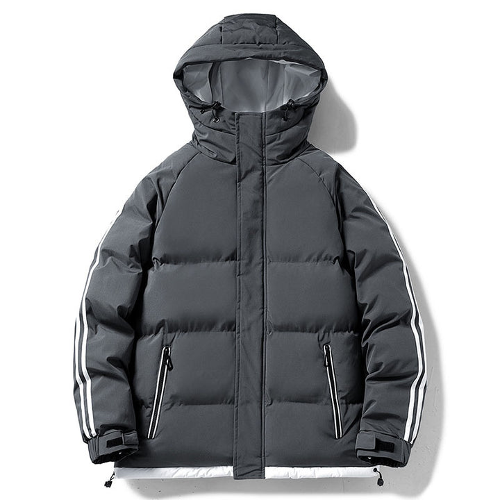 Herren nan gesteppte Kapuzen-Winterjacke mit Thermofutter, seitlichen Kontraststreifen und winddichter Außenhülle Echo Archiv